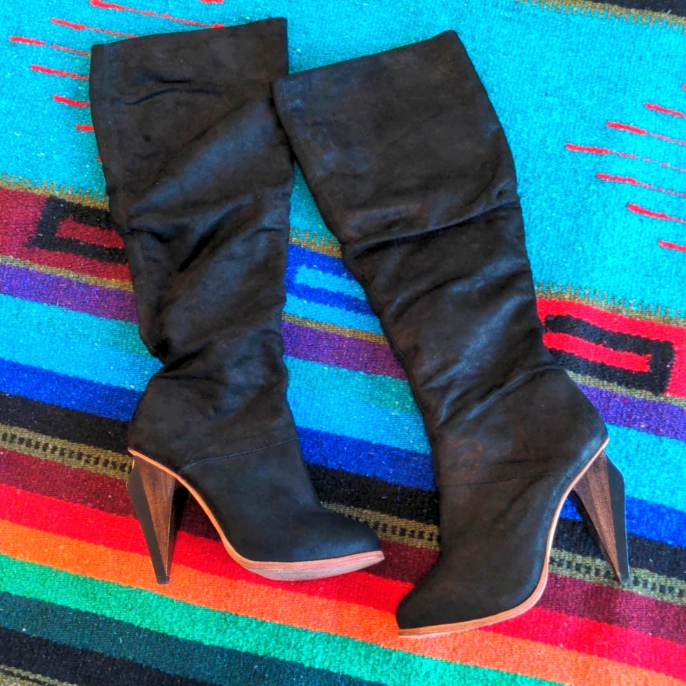 Ports 1961 black leather boots size 8 size 39